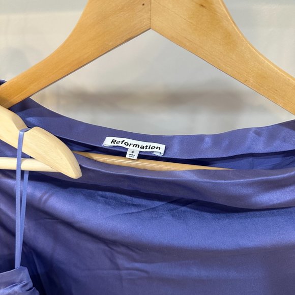 Reformation Beba Silk Two Piece in Jacaranda - Picture 4 of 7